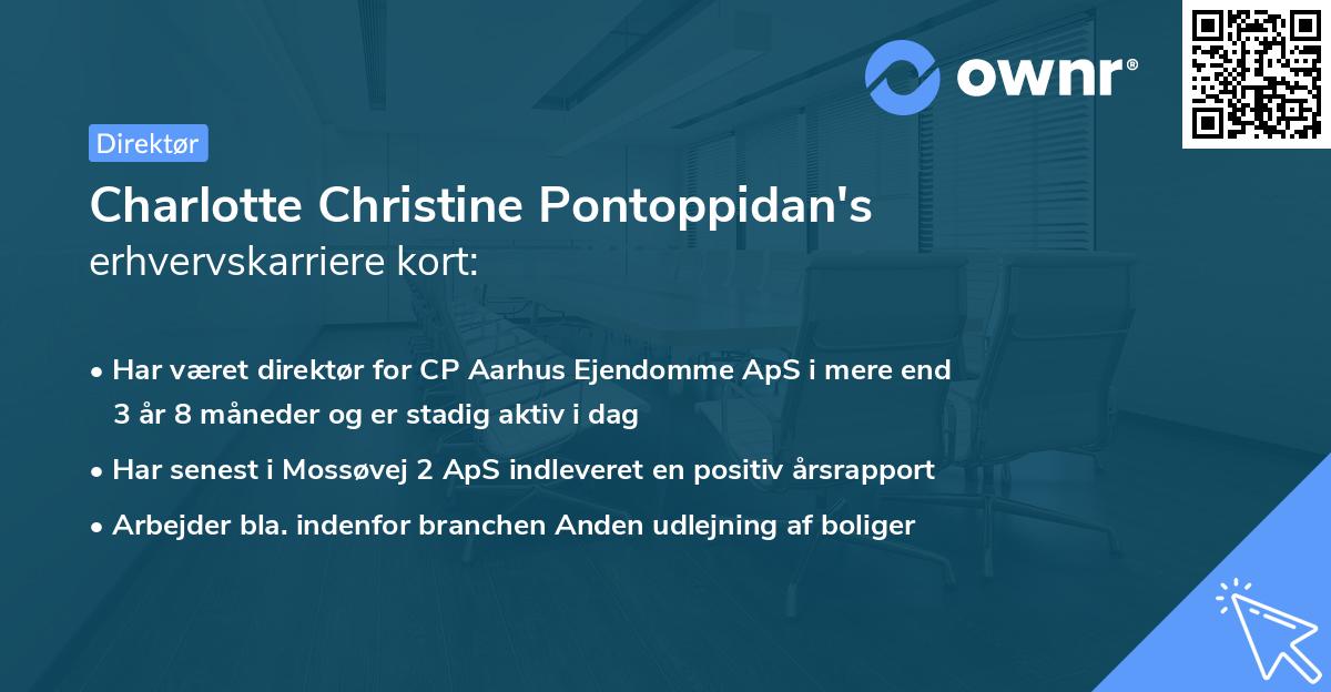 Charlotte Christine Pontoppidan's erhvervskarriere kort