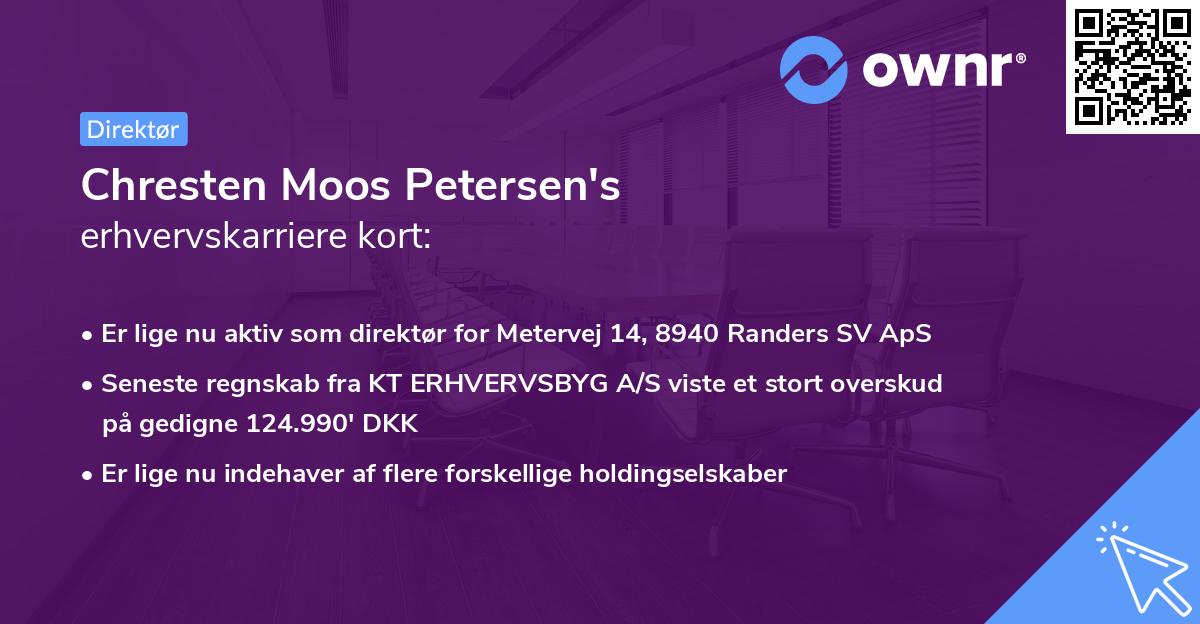 Chresten Moos Petersen's erhvervskarriere kort