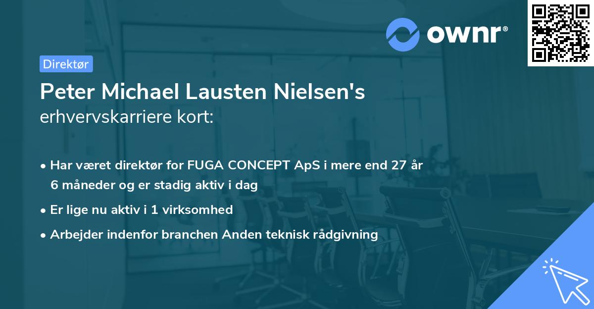 Peter Michael Lausten Nielsen's erhvervskarriere kort