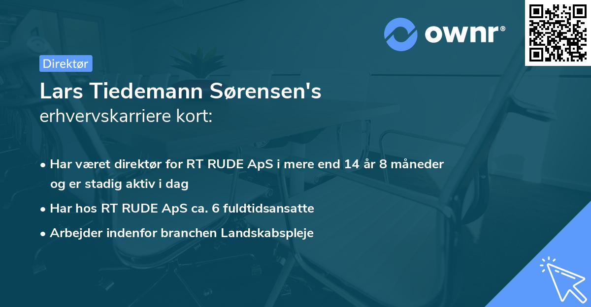 Lars Tiedemann Sørensen's erhvervskarriere kort