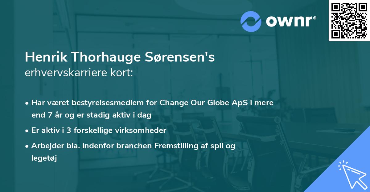 Henrik Thorhauge Sørensen's erhvervskarriere kort