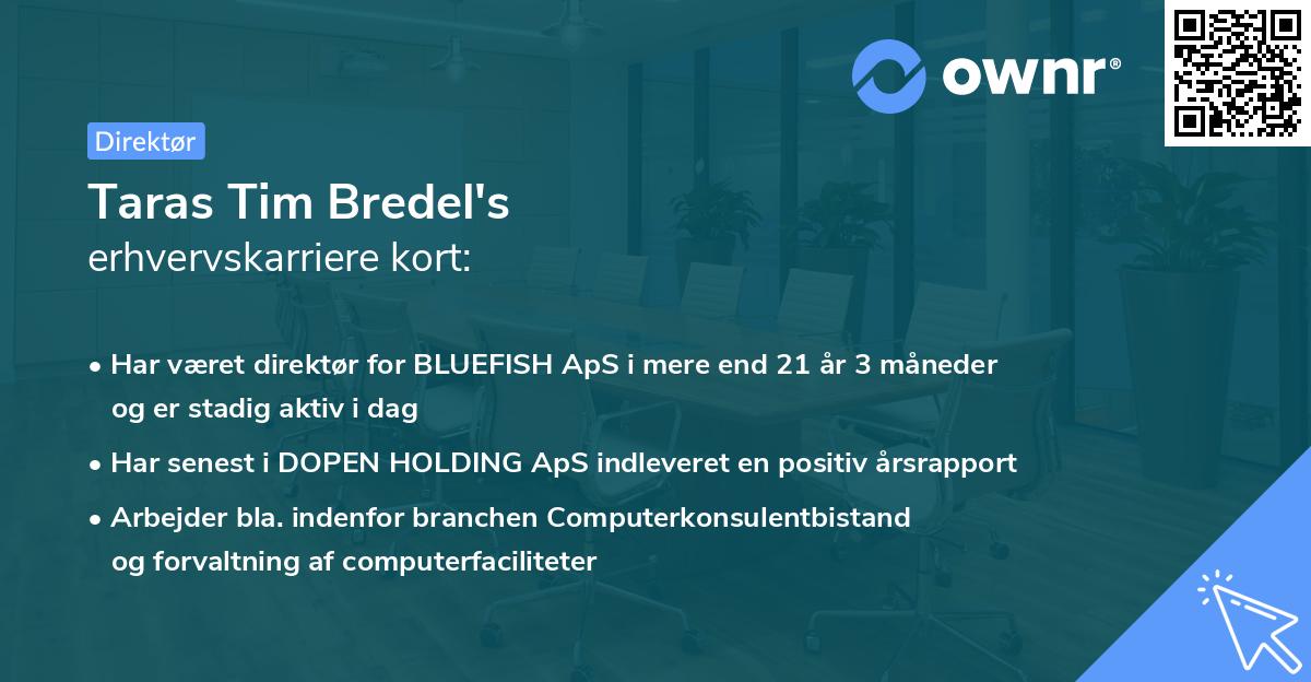 Taras Tim Bredel's erhvervskarriere kort