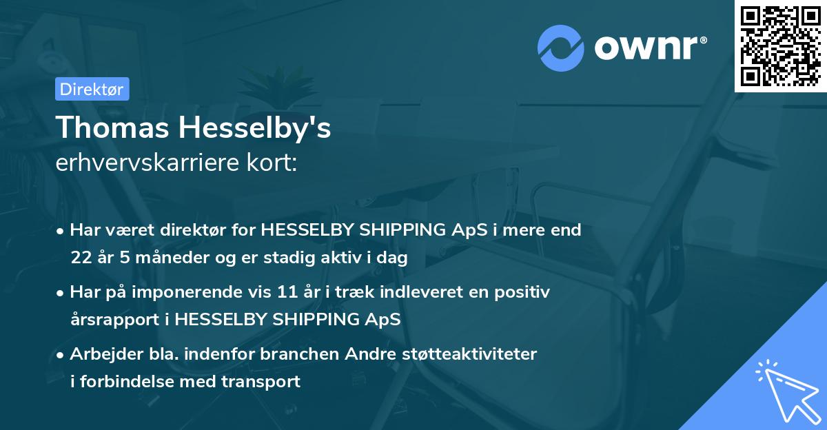 Thomas Hesselby's erhvervskarriere kort