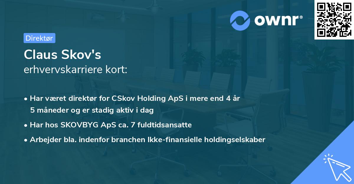 Claus Skov's erhvervskarriere kort