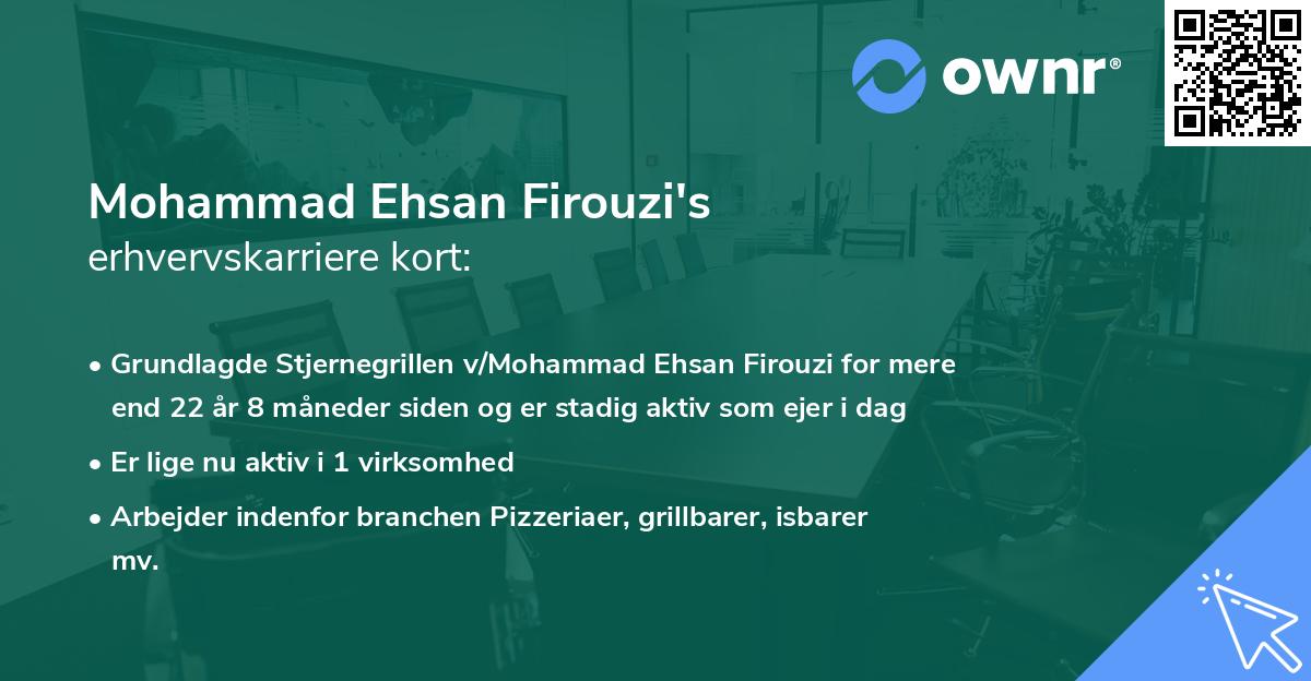 Mohammad Ehsan Firouzi's erhvervskarriere kort