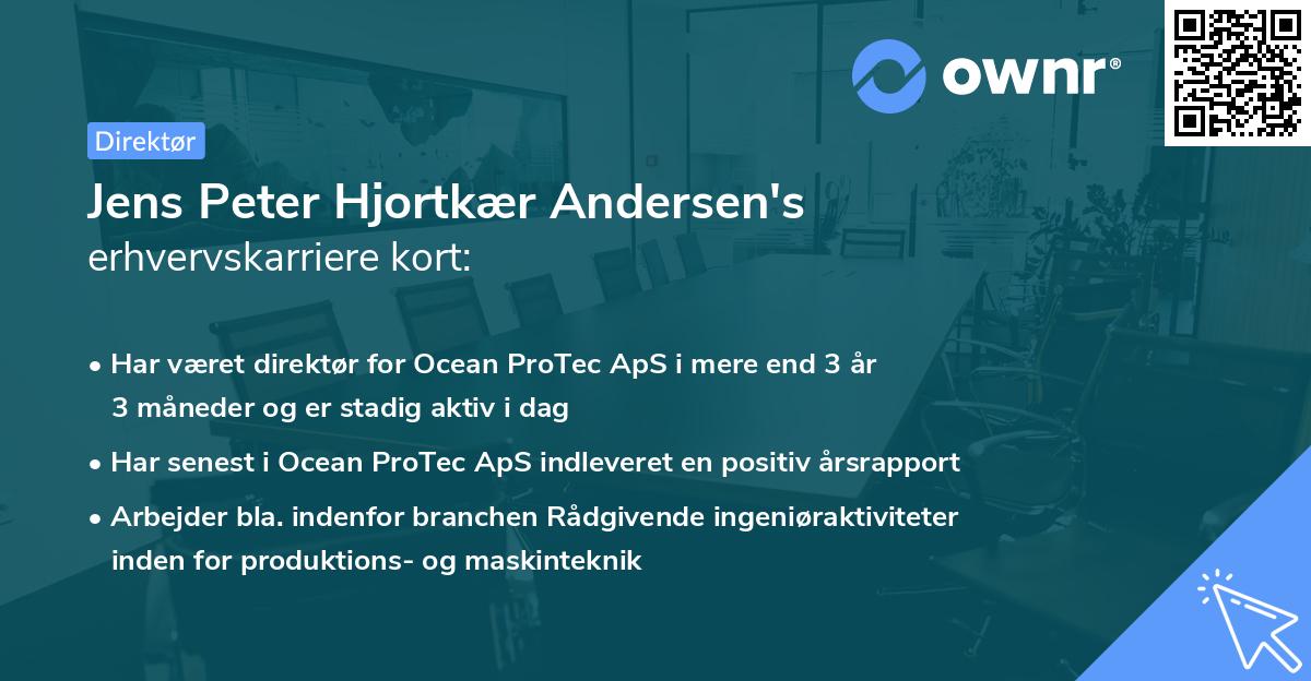 Jens Peter Hjortkær Andersen's erhvervskarriere kort