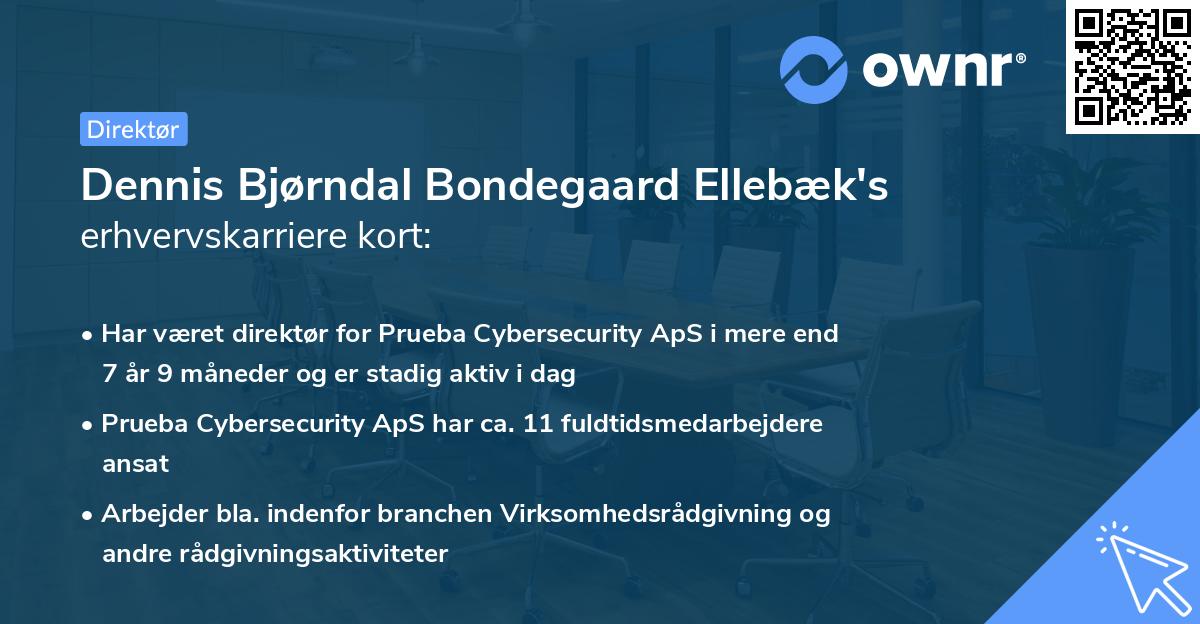 Dennis Bjørndal Bondegaard Ellebæk's erhvervskarriere kort