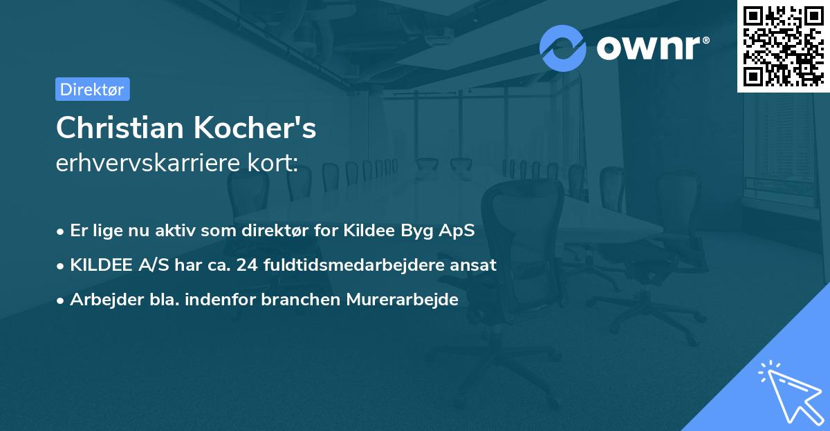 Christian Kocher's erhvervskarriere kort