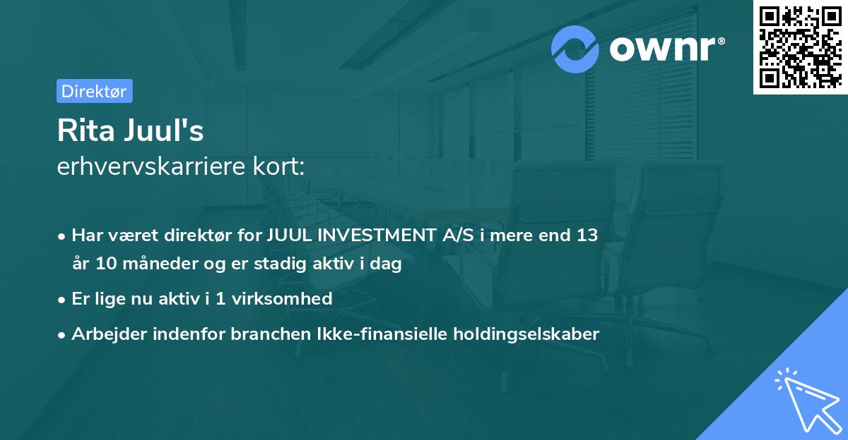 Rita Juul's erhvervskarriere kort