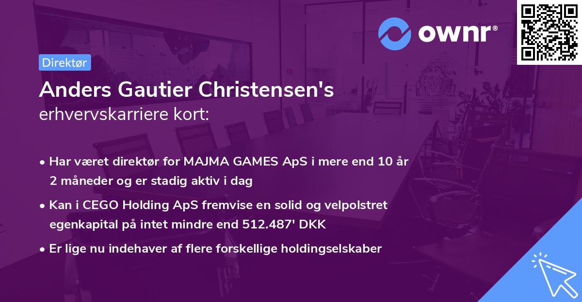 Anders Gautier Christensen's erhvervskarriere kort