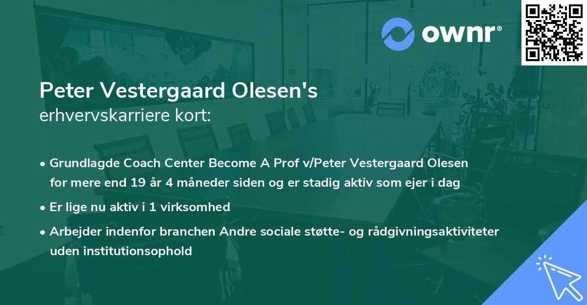 Peter Vestergaard Olesen's erhvervskarriere kort