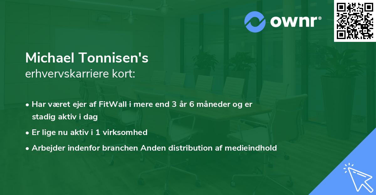 Michael Tonnisen's erhvervskarriere kort