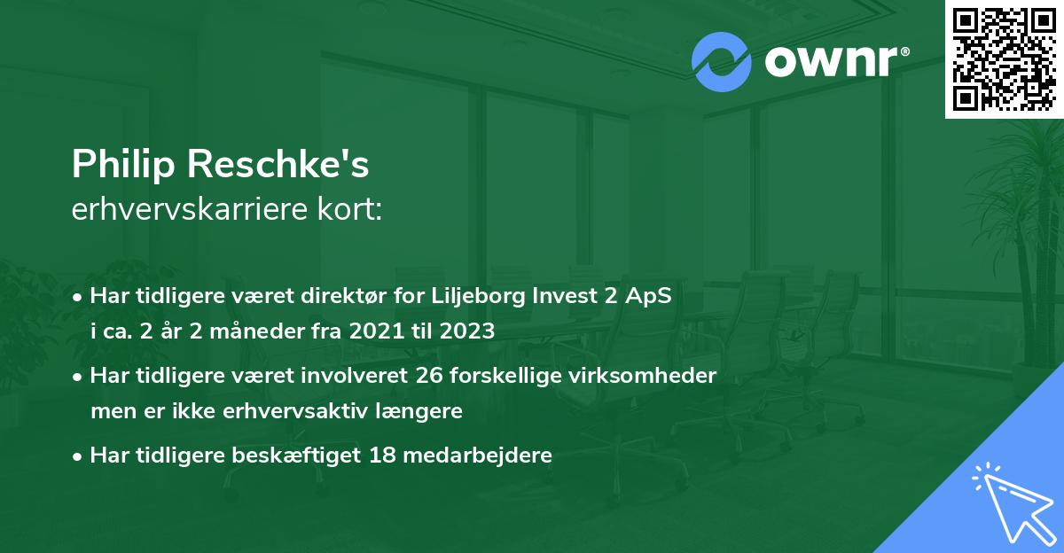 Philip Reschke's erhvervskarriere kort