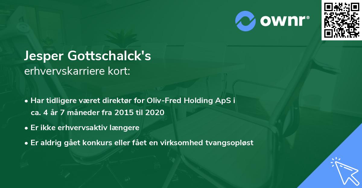 Jesper Gottschalck's erhvervskarriere kort