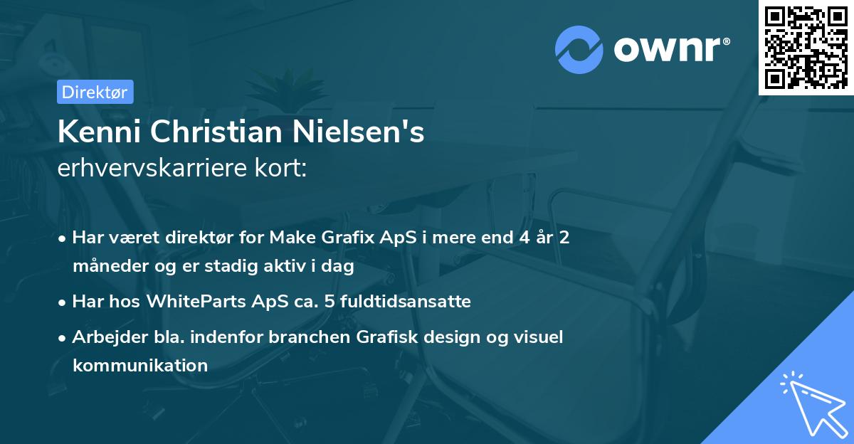 Kenni Christian Nielsen's erhvervskarriere kort