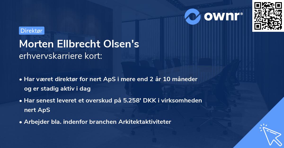Morten Ellbrecht Olsen's erhvervskarriere kort