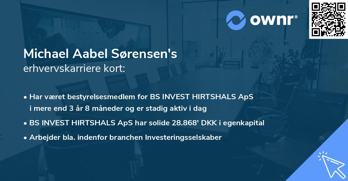 Michael Aabel Sørensen's erhvervskarriere kort