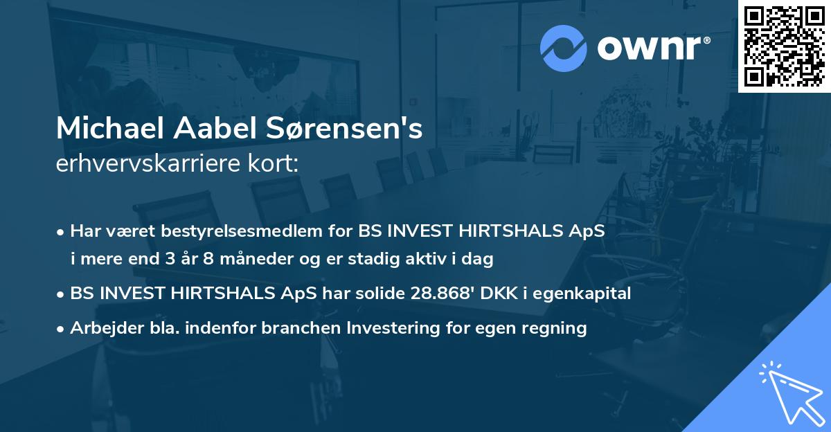 Michael Aabel Sørensen's erhvervskarriere kort