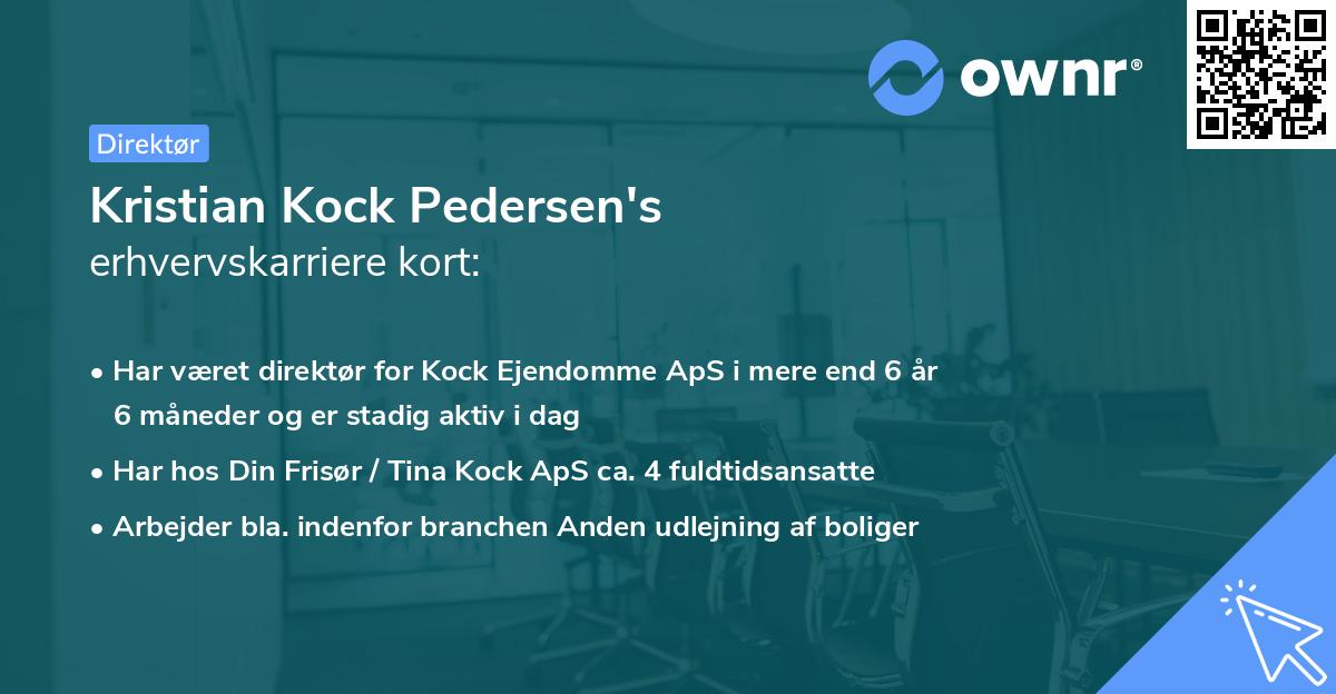 Kristian Kock Pedersen's erhvervskarriere kort