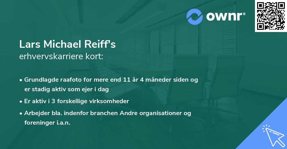 Lars Michael Reiff's erhvervskarriere kort