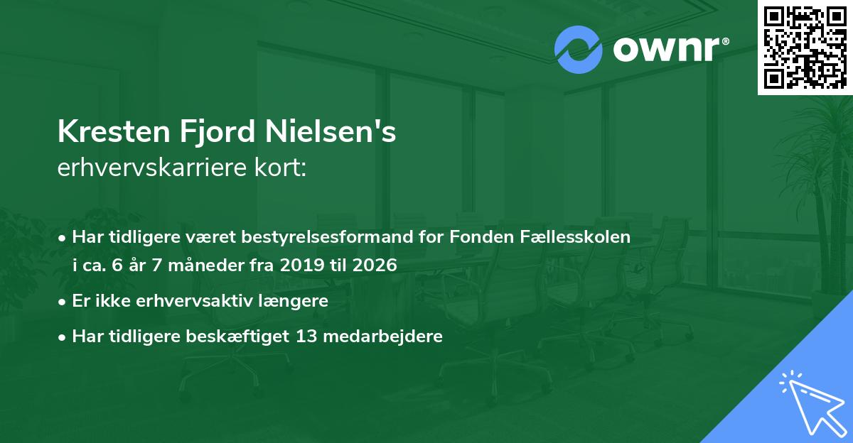 Kresten Fjord Nielsen's erhvervskarriere kort