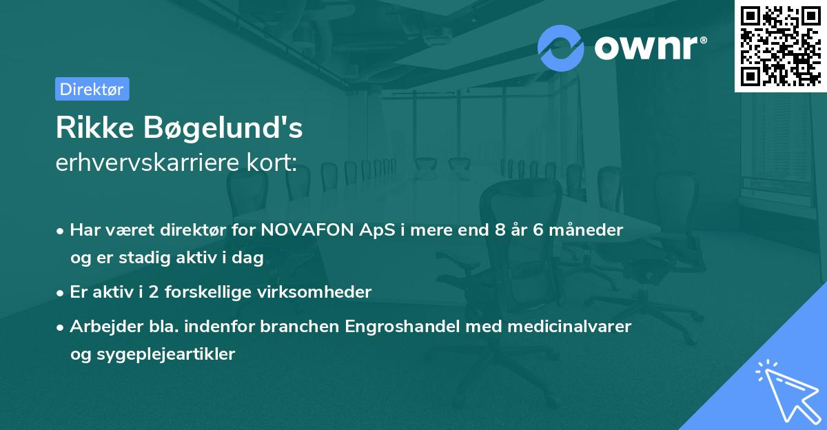 Rikke Bøgelund's erhvervskarriere kort