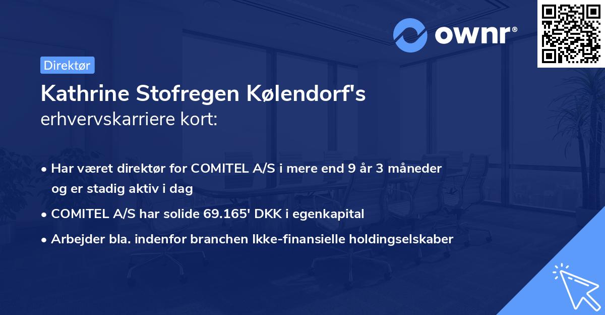 Kathrine Stofregen Kølendorf's erhvervskarriere kort