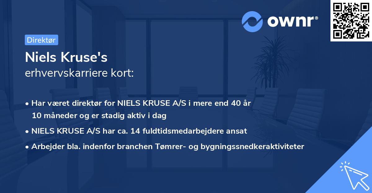 Niels Kruse's erhvervskarriere kort