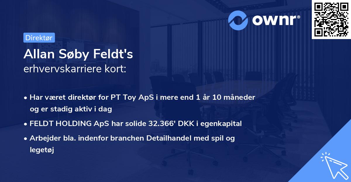 Allan Søby Feldt's erhvervskarriere kort