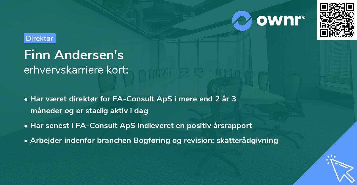 Finn Andersen's erhvervskarriere kort