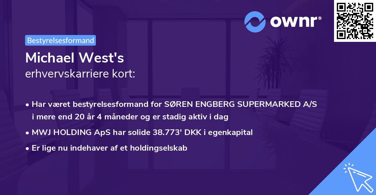 Michael West's erhvervskarriere kort