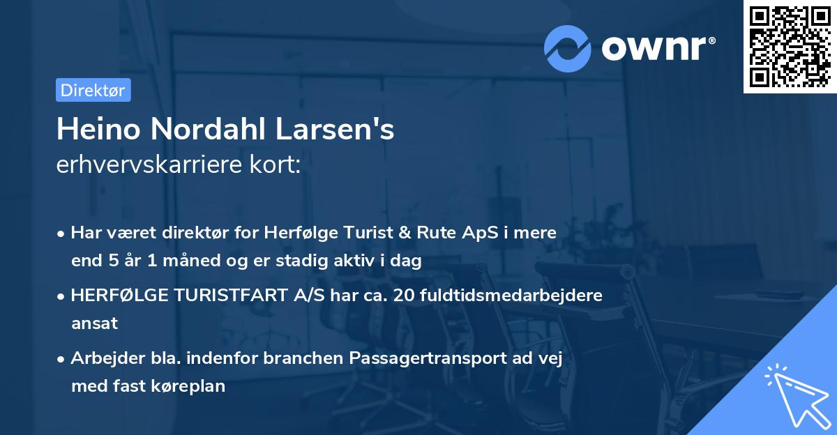 Heino Nordahl Larsen's erhvervskarriere kort