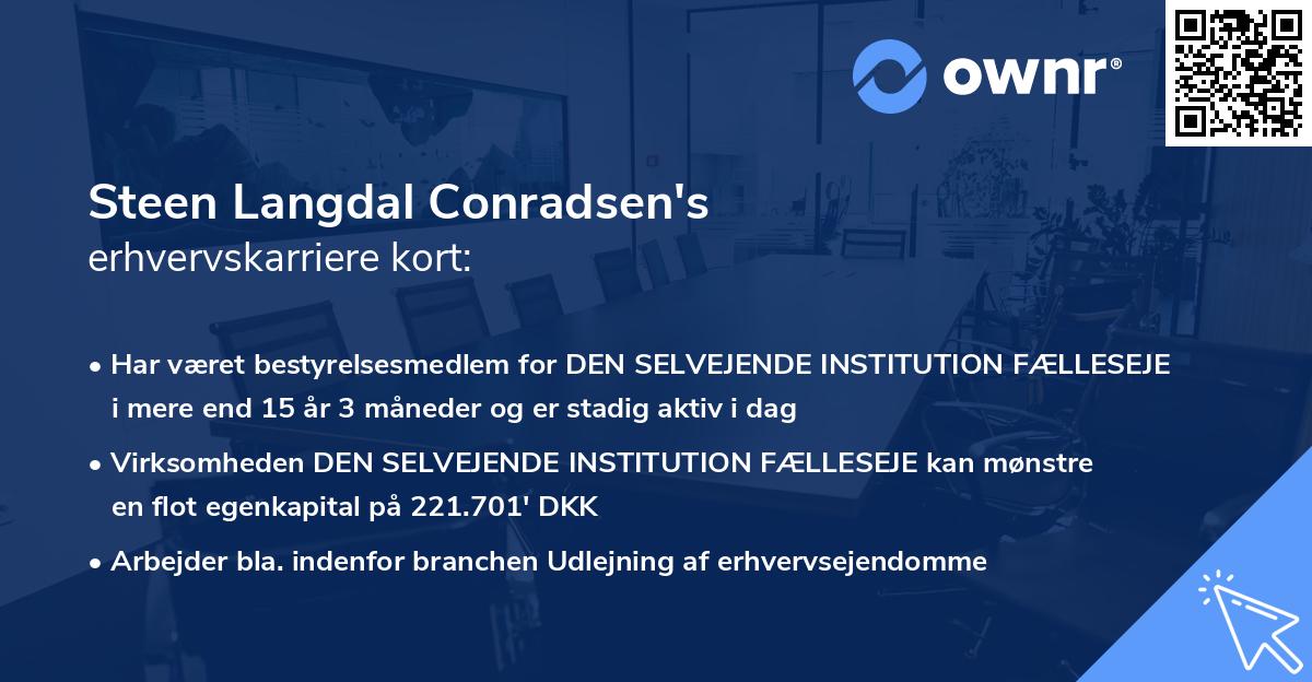 Steen Langdal Conradsen's erhvervskarriere kort