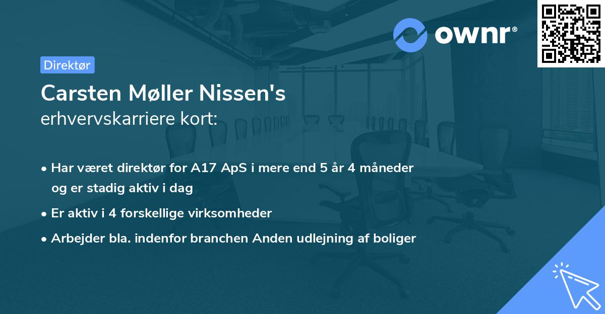 Carsten Møller Nissen's erhvervskarriere kort