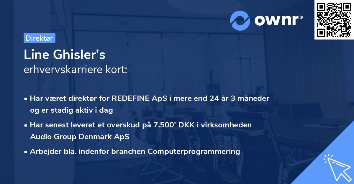 Line Ghisler's erhvervskarriere kort