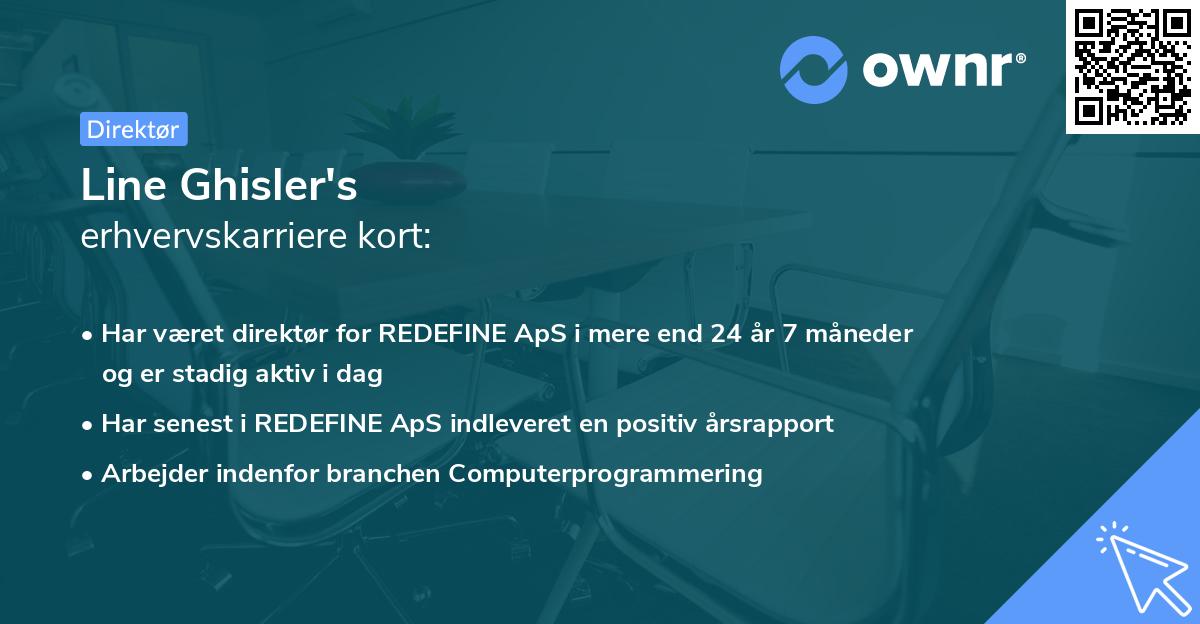 Line Ghisler's erhvervskarriere kort