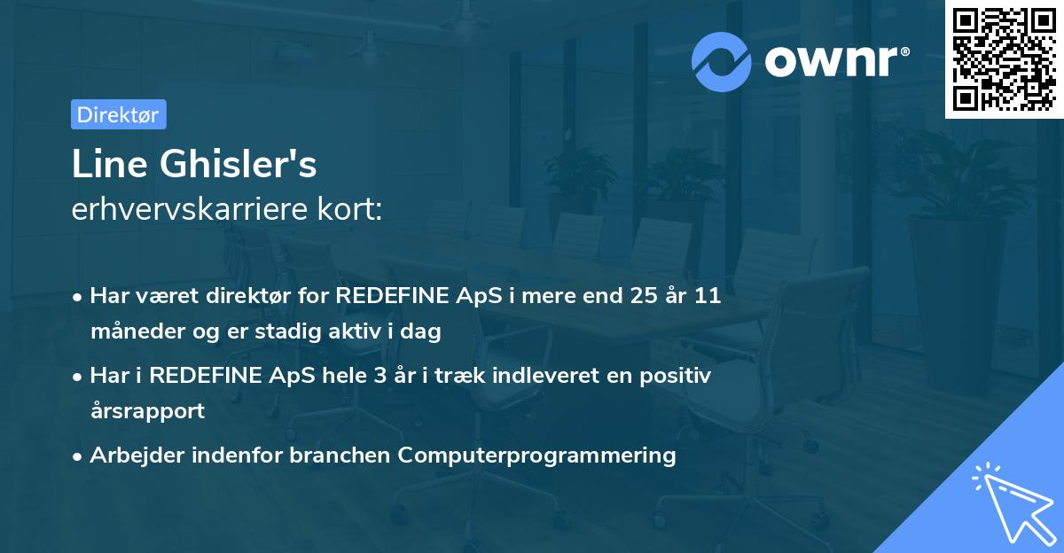 Line Ghisler's erhvervskarriere kort