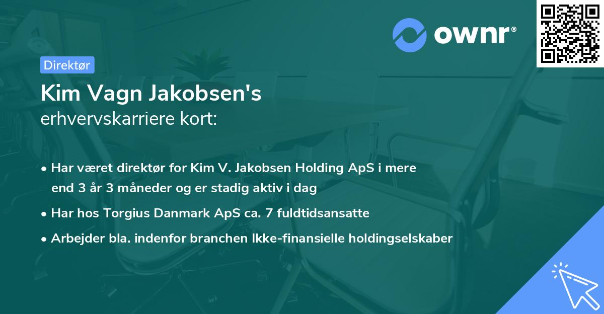 Kim Vagn Jakobsen's erhvervskarriere kort