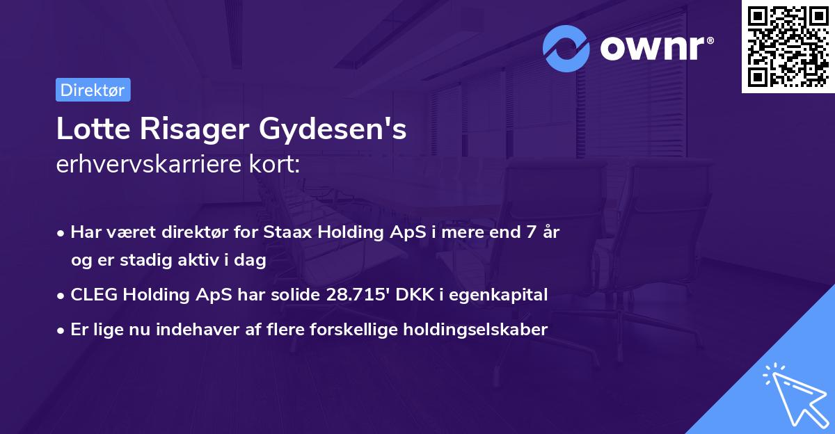 Lotte Risager Gydesen's erhvervskarriere kort