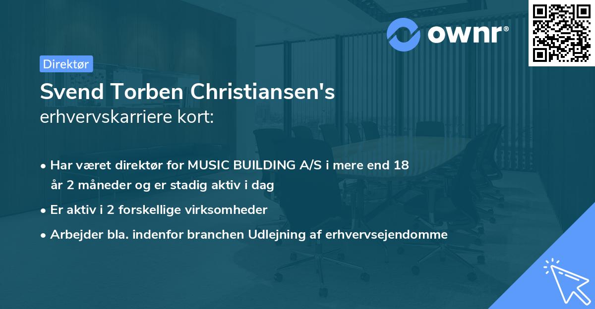 Svend Torben Christiansen's erhvervskarriere kort