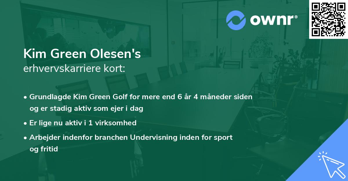 Kim Green Olesen's erhvervskarriere kort