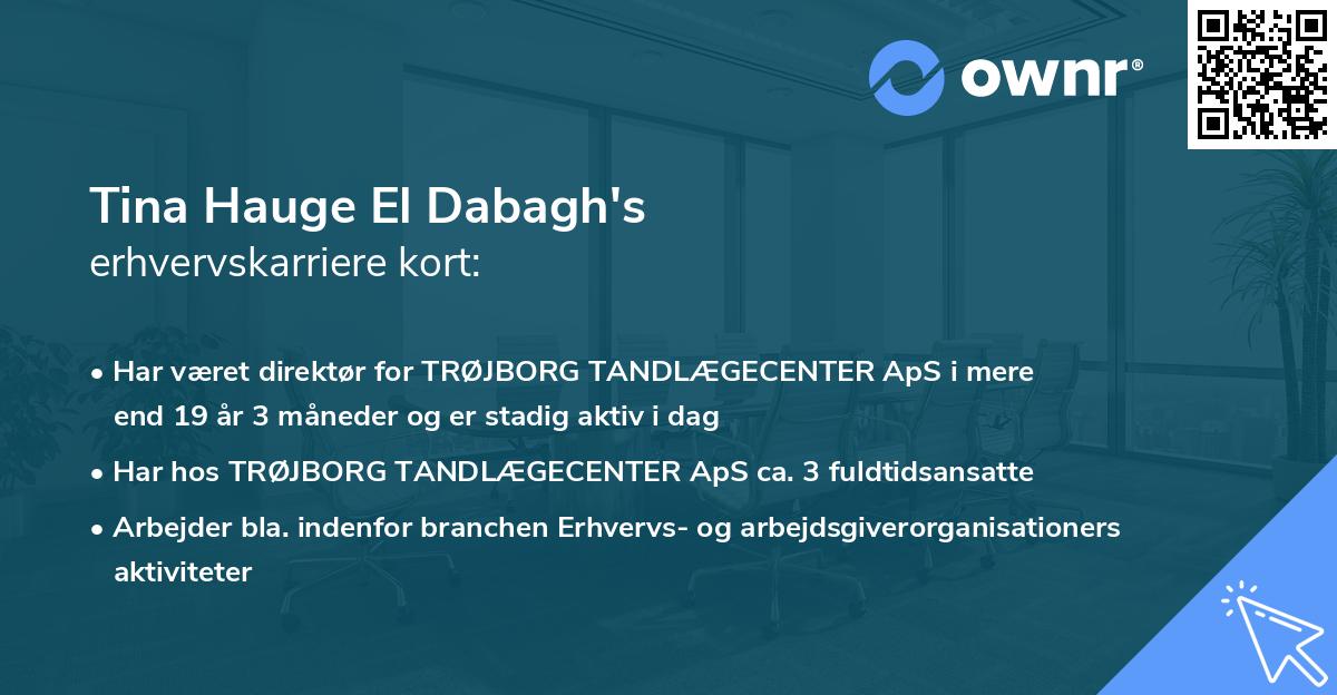 Tina Hauge El Dabagh's erhvervskarriere kort
