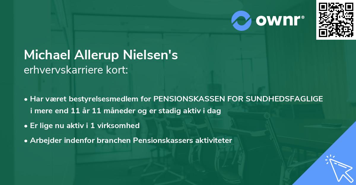 Michael Allerup Nielsen's erhvervskarriere kort