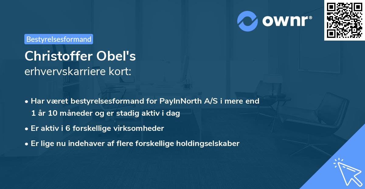 Christoffer Obel's erhvervskarriere kort