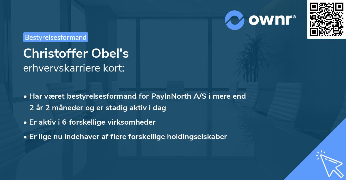 Christoffer Obel's erhvervskarriere kort