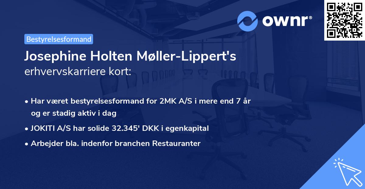 Josephine Holten Møller-Lippert's erhvervskarriere kort