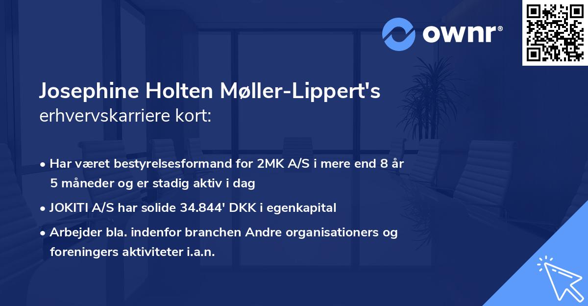 Josephine Holten Møller-Lippert's erhvervskarriere kort