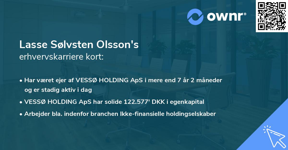 Lasse Sølvsten Olsson's erhvervskarriere kort