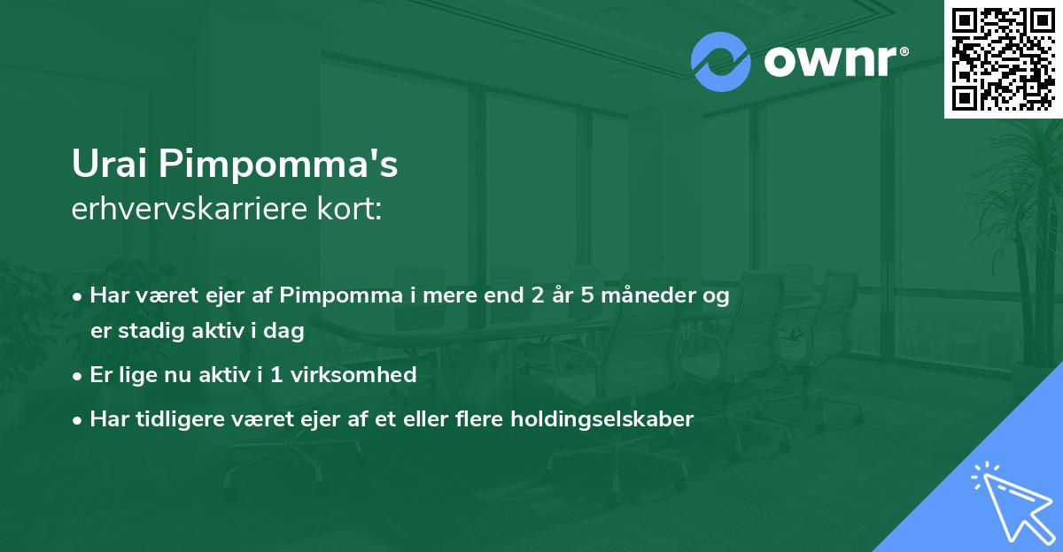 Urai Pimpomma's erhvervskarriere kort