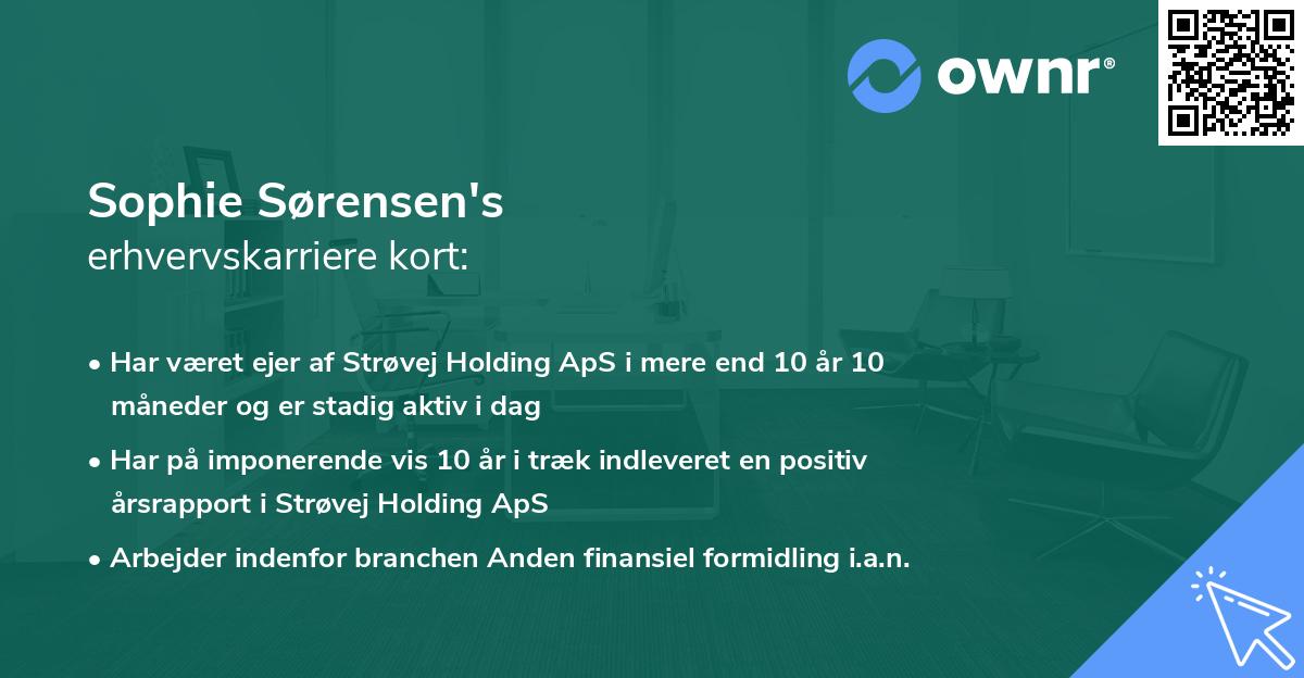 Sophie Sørensen's erhvervskarriere kort